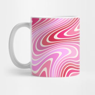 Abstract Retro 70s Pink Swirl Mug